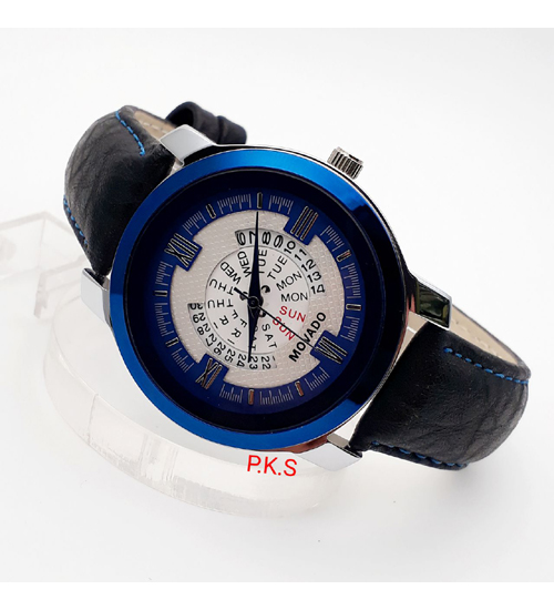 Movement Type: Quartz\r\nSteel Case With Leather Band\r\nDisplay: Analogue\r\nWater Resistance: 30 meters\r\nCase Diameter: 42 mm, Window Display Glass: Sapphire Crystal,