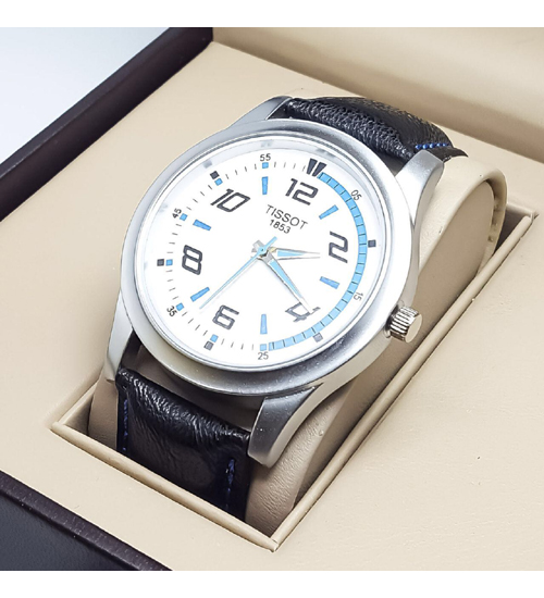 Dial Color: White, Case Shape: Round, Dial Glass material: Mineral\r\nBand Color: Brown, Band Material: Leather\r\nWatch Movement Type: Quartz, Watch Display Type: Analog\r\nCase Diameter: 38 millimeters\r\nWater Resistance Depth: 30 meters, Buckle Clasp